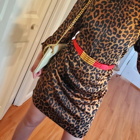 JONES NEW YORK COLLECTION LEOPARD DRESS - Picture 11 of 15